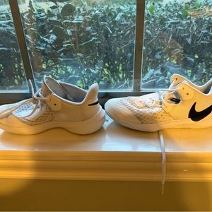 White Nike volleyball shoes